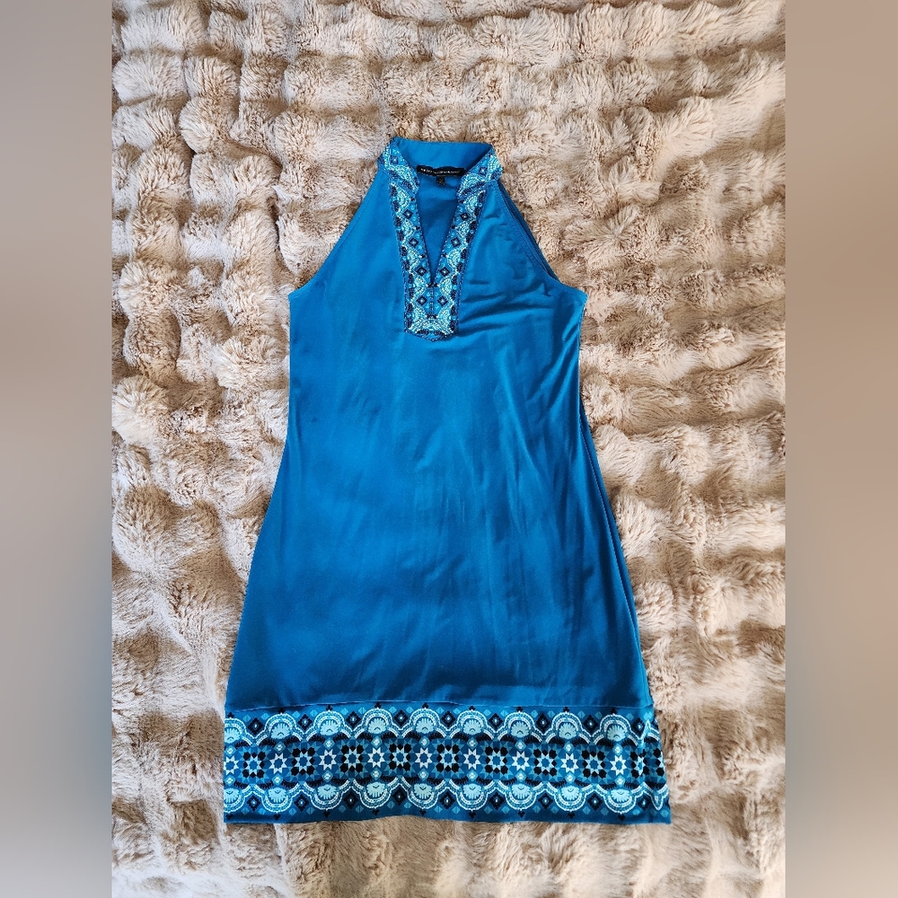 WHBM shift dress with embroidered trim - size M